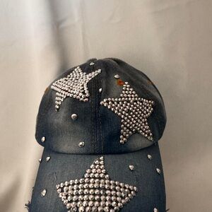 Magid Denim Cap with Orange Accents